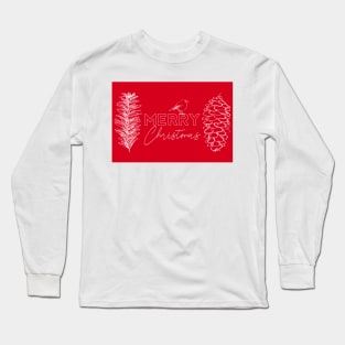 Red Merry Christmas Long Sleeve T-Shirt